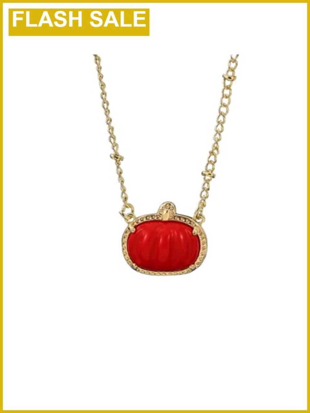 Pumpkin Pendant Necklace Fall Thanksgiving Halloween Charm Jewelry